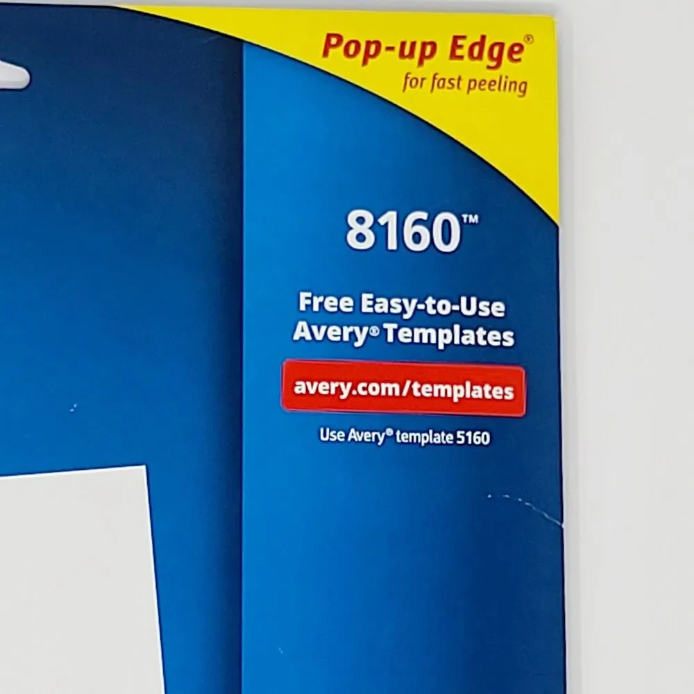 Avery 8160 EASY PEEL Address Labels 23 Sheets Remaining Inkjet White